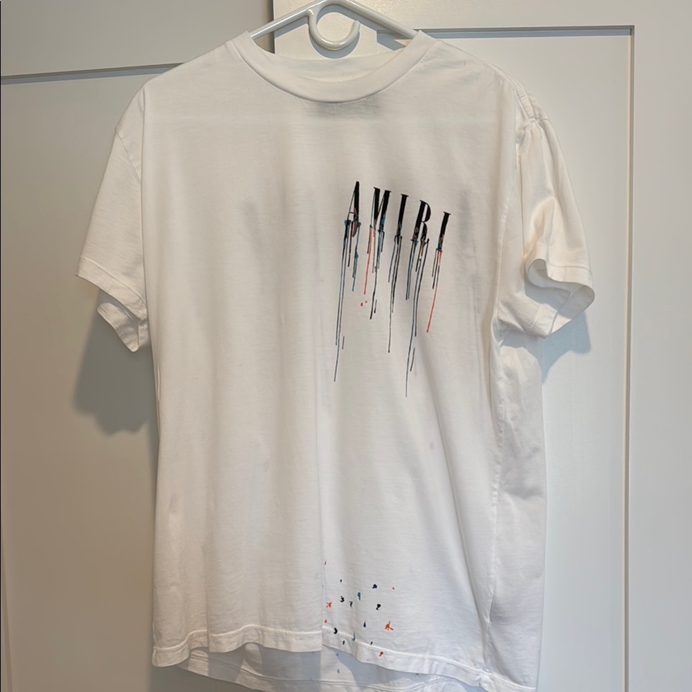 Amiri White Graphic Men's Shirt (Authentic)